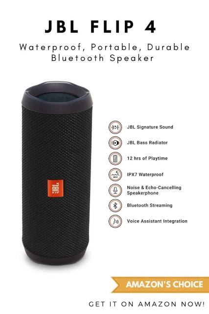 Kiwang JBL Flip 4 Bluetooth Speaker — Audio